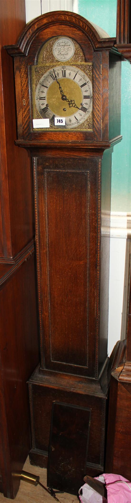 Oak longcase clock